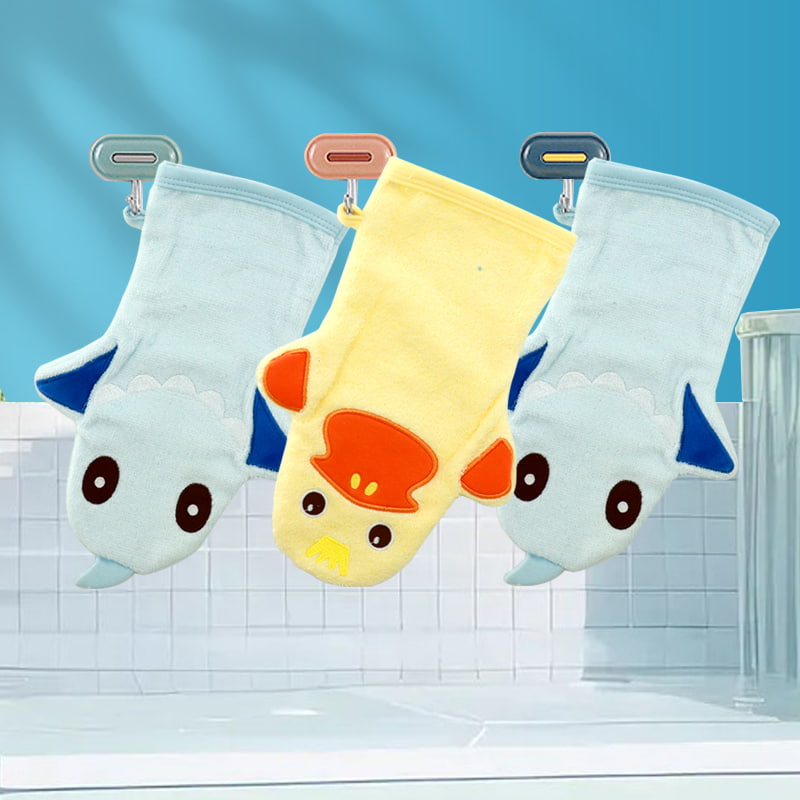 حوله دستی آویزان عروسک ضخیم جاذب سریع خشک و بدون ریزش حوله مربع کوچک حوله کارتونی کودکانه نرم